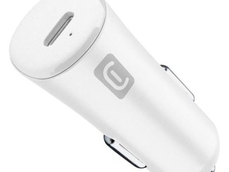 Carregador Isqueiro Cellularline USB-C 20W Branco Hot on Sale