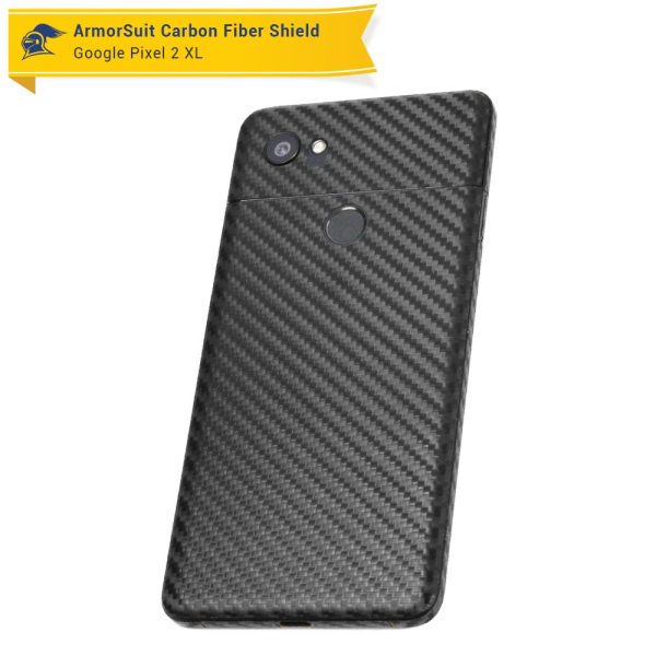 Google Pixel 2 XL Screen Protector + Black Carbon Fiber Skin For Discount