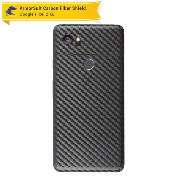 Google Pixel 2 XL Screen Protector + Black Carbon Fiber Skin For Discount