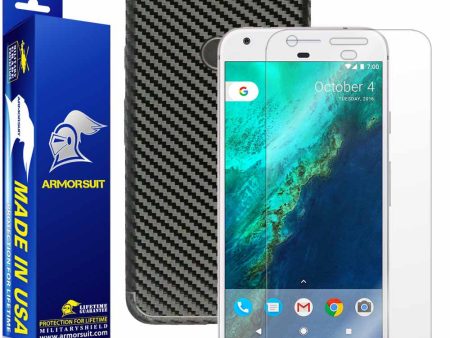 Google Pixel XL Screen Protector + Black Carbon Fiber Skin Online