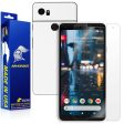 Google Pixel 2 XL Screen Protector + White Carbon Fiber Skin Fashion