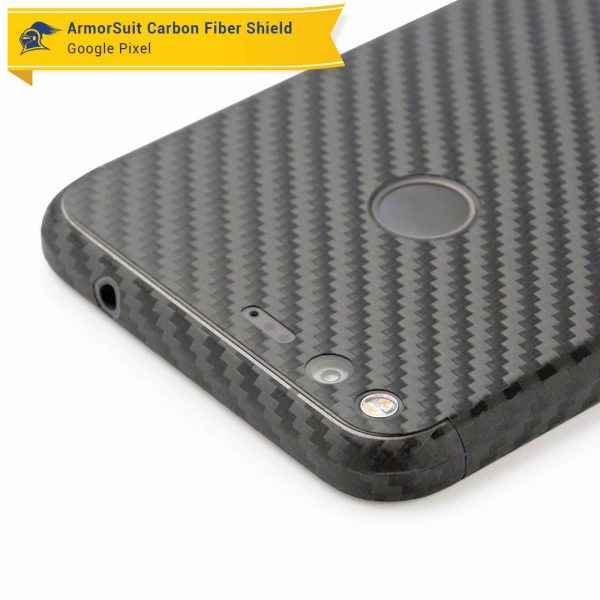 Google Pixel Screen Protector + Black Carbon Fiber Skin Cheap