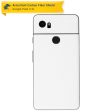 Google Pixel 2 XL Screen Protector + White Carbon Fiber Skin Fashion