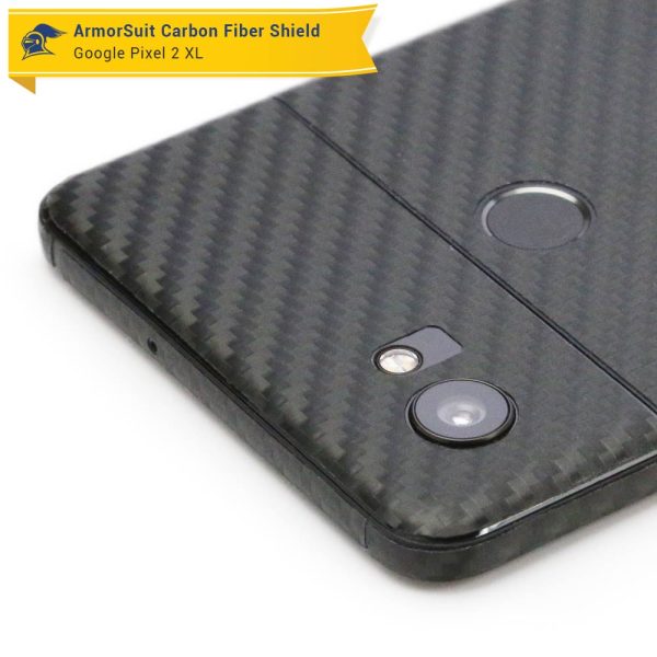 Google Pixel 2 XL Screen Protector + Black Carbon Fiber Skin For Discount