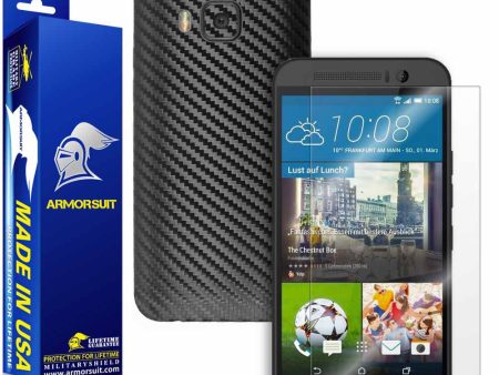 HTC One M9 Screen Protector + Black Carbon Fiber Film Protector For Cheap