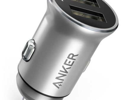 Anker Powerdrive 2 Alloy 24W Vehicle Charger - Silver Online now