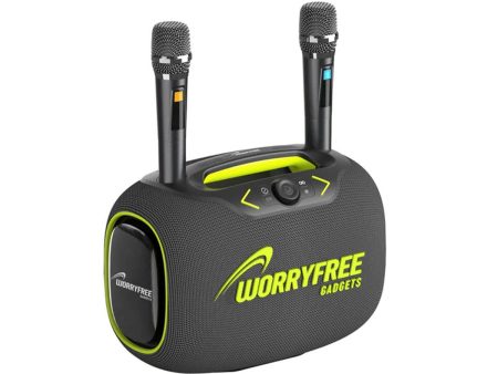 Worryfree WPB2 Party Box Wireless Bluetooth Speaker With Two Microphones and Tripod - Gray For Sale