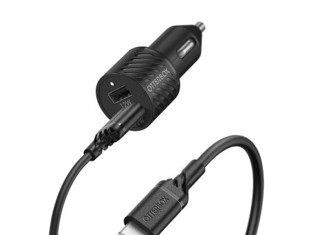 Otterbox 24W 2 Port USB-A Car Charger Kit W  1M USB-A To USB-C Cable - Black Online