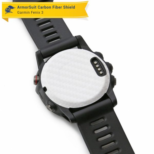 Garmin Fenix 3 Screen Protector + White Carbon Fiber Skin Online