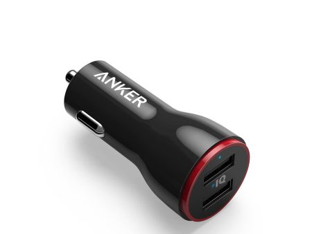 Anker Powerdrive 24W Dual USB-A Car Charger - Black Online Sale