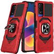 Premium Robotic Hybrid Case With Magnetic Ring Stand For TCL 50 XE - Red Online