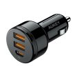 Aukey 36W Dual USB-A USB-C CAR Charger CC-Y16 - Black Discount