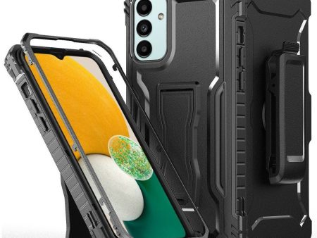 Holster Case For Samsung Galaxy A13 5G - Black - 3-In-1 Holster Combo With Kickstand Wild Flag Discount