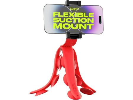 Tenikle Pro Bendable Suction Cup Tripod Mount - Red Supply