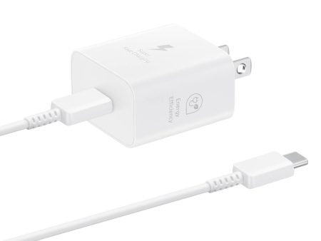 Samsung 25W Travel Adapter With Cable - White Fashion