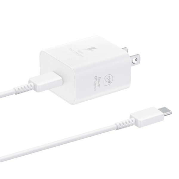 Samsung 25W Travel Adapter With Cable - White Fashion