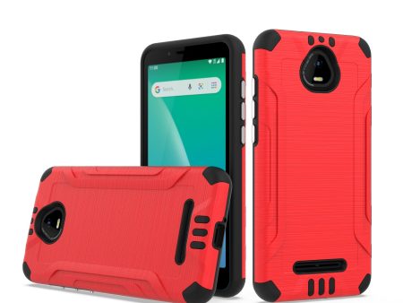 Hybrid Case For Boost Schok Volt Sv55 - Red - Tough Shockproof Wild Flag Sale