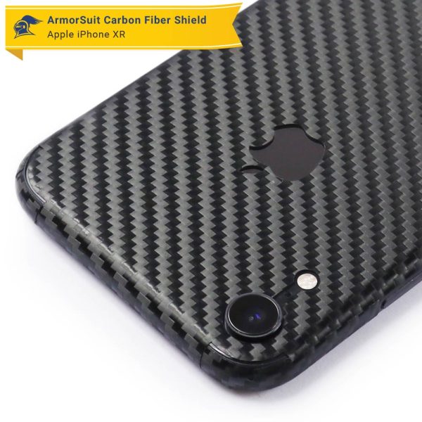 Apple iPhone XR Screen Protector + Carbon Fiber Skin For Discount