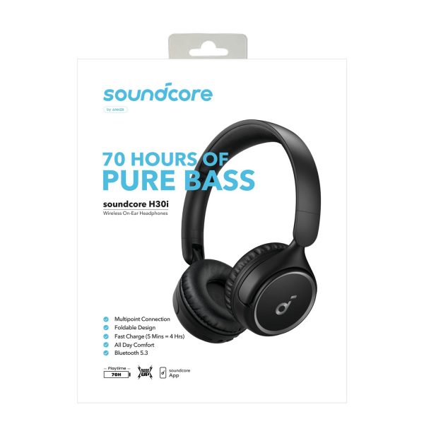 Anker Soundcore H30I Wireless On-Ear Headphones - Black Sale