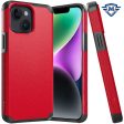 Metkase Tough Strong Shockproof Hybrid Case In Slide-Out Package For iPhone 13 14 - Red Hot on Sale