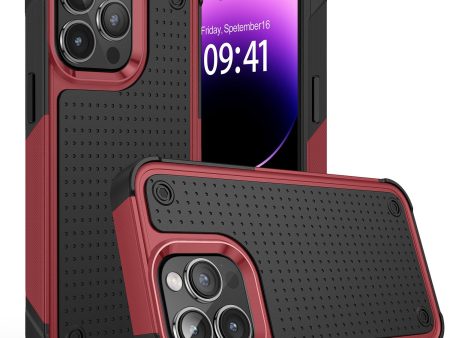 Hybrid Case For iPhone 11 - Black Red - Dot Thick Beautiful Wild Flag Online