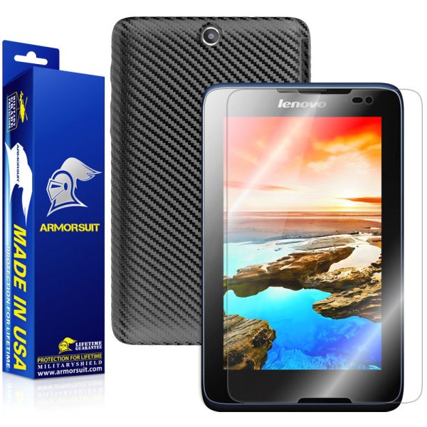 Lenovo Tab A7-50 Screen Protector + Black Carbon Fiber Film Protector For Discount