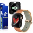 Apple Watch 42mm (Series 2) Screen Protector + Black Carbon Fiber Skin Online Sale