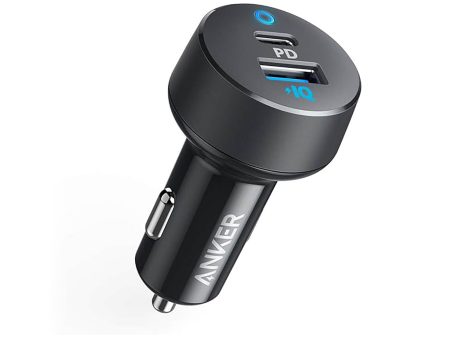 Anker Powerdrive PD 30W Dual Port USB-A And USB-C Car Charger - Black For Sale