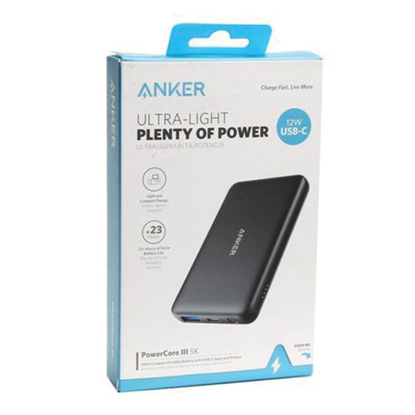 Anker Powercore III Slim 5K MAH - Black For Sale