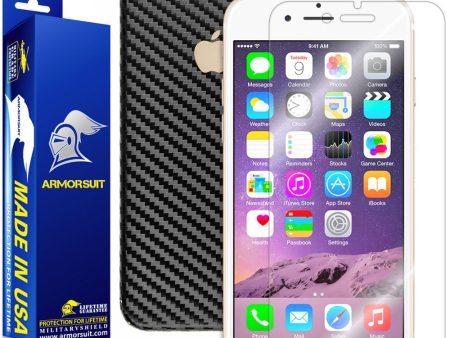 Apple iPhone 6 Screen Protector + Black Carbon Fiber Skin Online