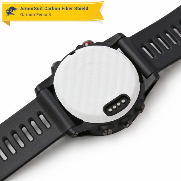 Garmin Fenix 3 Screen Protector + White Carbon Fiber Skin Online