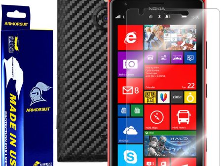 Nokia Lumia 1520 Screen Protector + Black Carbon Fiber Film Protector For Discount