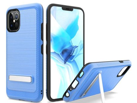 Hybrid Case Cover For iPhone 12 & iPhone 12 Pro - Dark Blue - Slick Magnetic Kickstand Wild Flag Online now