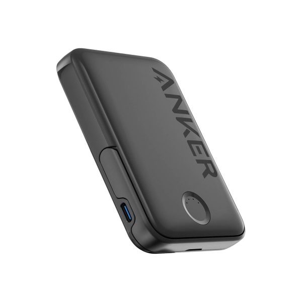 Anker 322 Mag-Go 5K mAh 7.5W Power Bank W Built-In Stand - Black on Sale