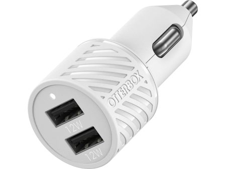 Otterbox 24W 2 Port 12W USB-A Car Charger - Cloud Dream Online now