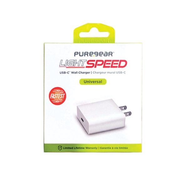 Puregear LightSpeed 20W Single USB-C PD Wall Charger - White Online Sale