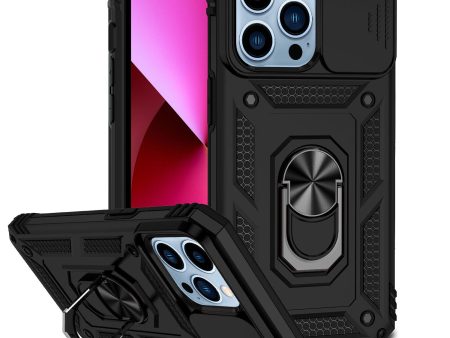 Protective Case For Moto G Play (2023) - Black - Well Protective Magentic Ring Stand Wild Flag Cheap