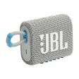 JBL Go 3 Eco Portable Stereo Bluetooth Speaker - White Hot on Sale