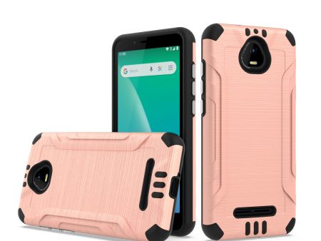 Hybrid Case For Boost Schok Volt Sv55 - Rose Gold - Tough Shockproof Wild Flag Discount