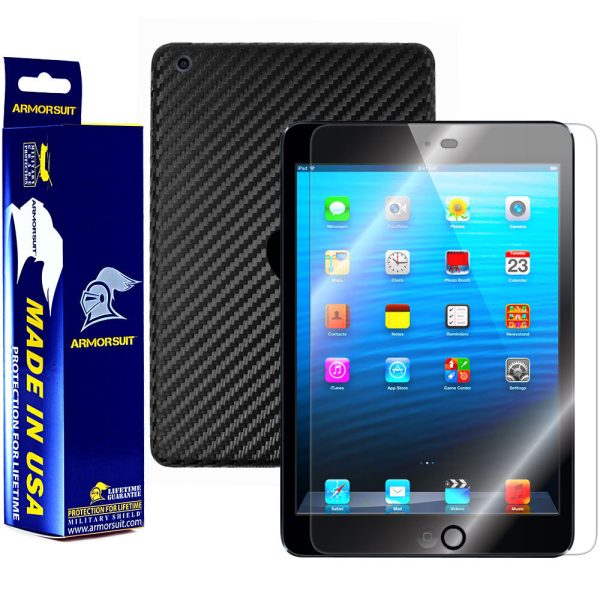 Apple iPad Mini (Wifi + 4G LTE) Screen Protector + Carbon Fiber Film Protector Online now