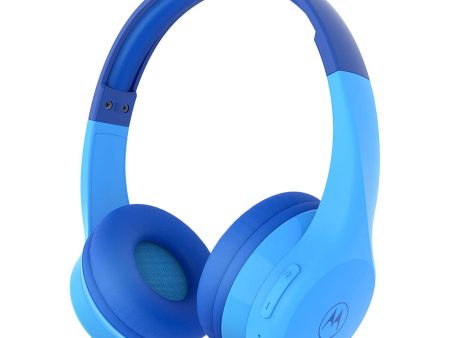 Moto JR300 Wireless Kids Over-Ear Headphones - Blue Cheap