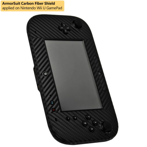 Nintendo Wii U GamePad Screen Protector + Black Carbon Fiber Film Protector Discount