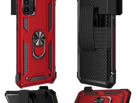 Holster Case For Samsung A14 5G - Red - Magnetic Ringstand Clip Wild Flag Online Sale