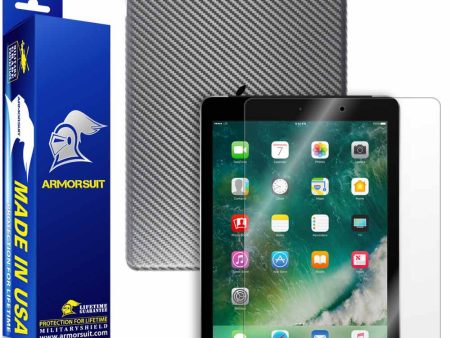 Apple iPad 9.7  (2017) WiFi ONLY Screen Protector + Carbon Fiber Skin Hot on Sale