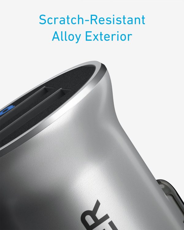 Anker Powerdrive 2 Alloy 24W Vehicle Charger - Silver Online now