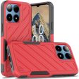 Premium Noble Lined Shockproof Dual Layer Hybrid Case For Boost Summit 5G - Red Black Fashion