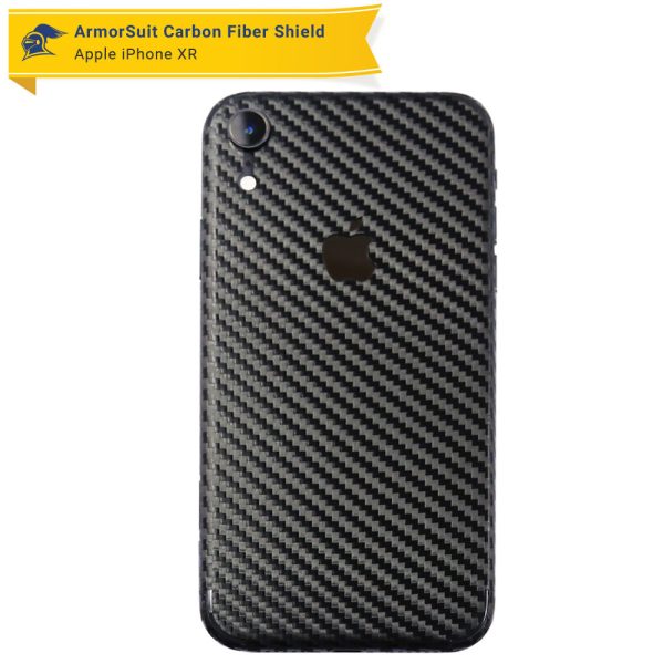 Apple iPhone XR Screen Protector + Carbon Fiber Skin For Discount