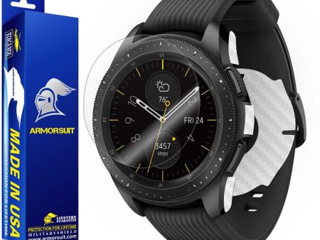 Galaxy Watch (42mm) Screen Protector + White Carbon Fiber Skin Sale