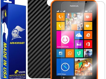 Nokia Lumia 630   635 Screen Protector + Black Carbon Fiber Film Protector Cheap