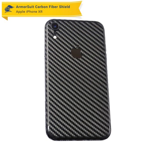 Apple iPhone XR Screen Protector + Carbon Fiber Skin For Discount